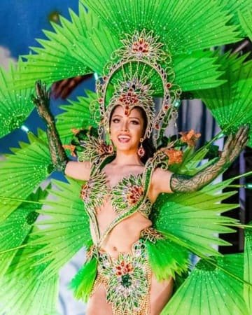 Sandra Vásquez, Reina del Carnaval Riojano 2023, barrio Atahualpa